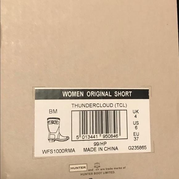 Hunter Original Boots, Size-6 Women’s; Lavender - Picture 8 of 8